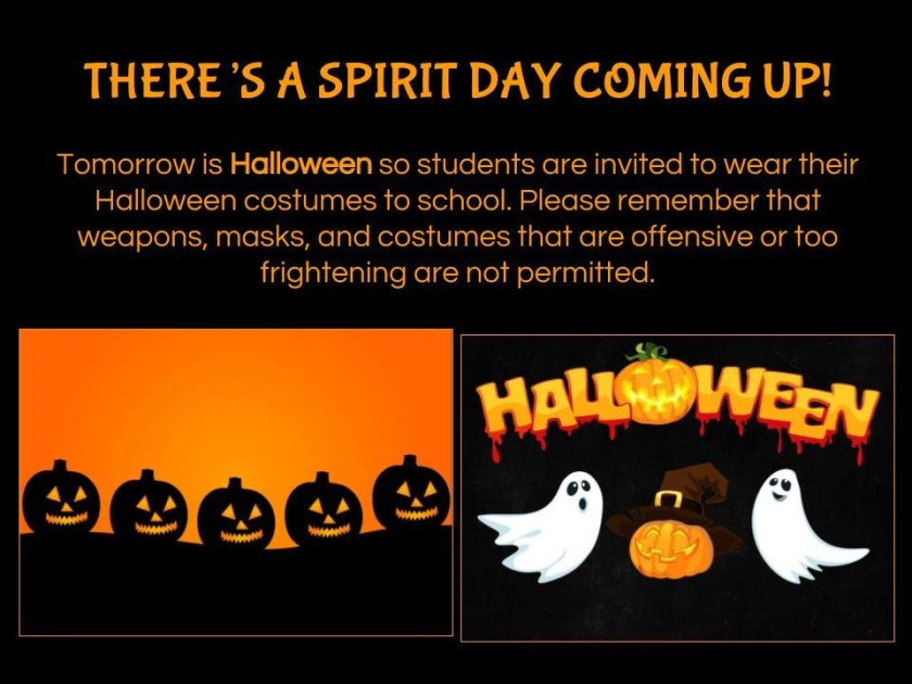 Halloween Spirit Day
