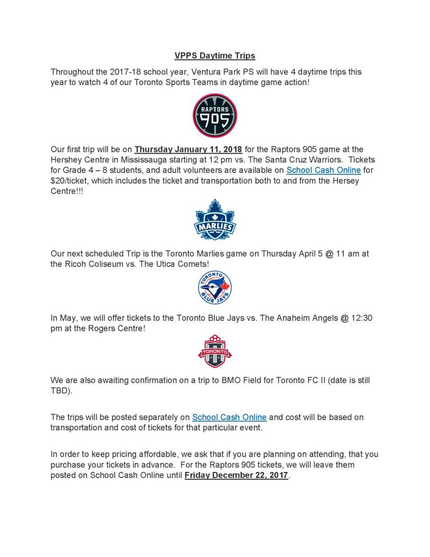 Sporting Events Notice