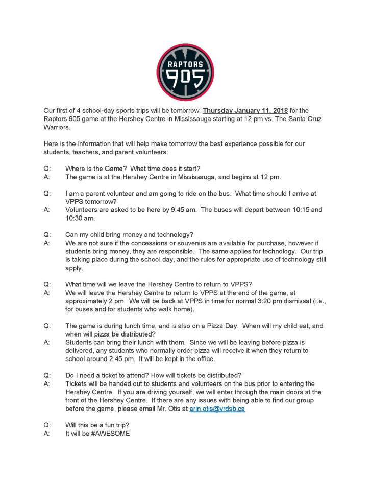 Raptors 905 FAQ