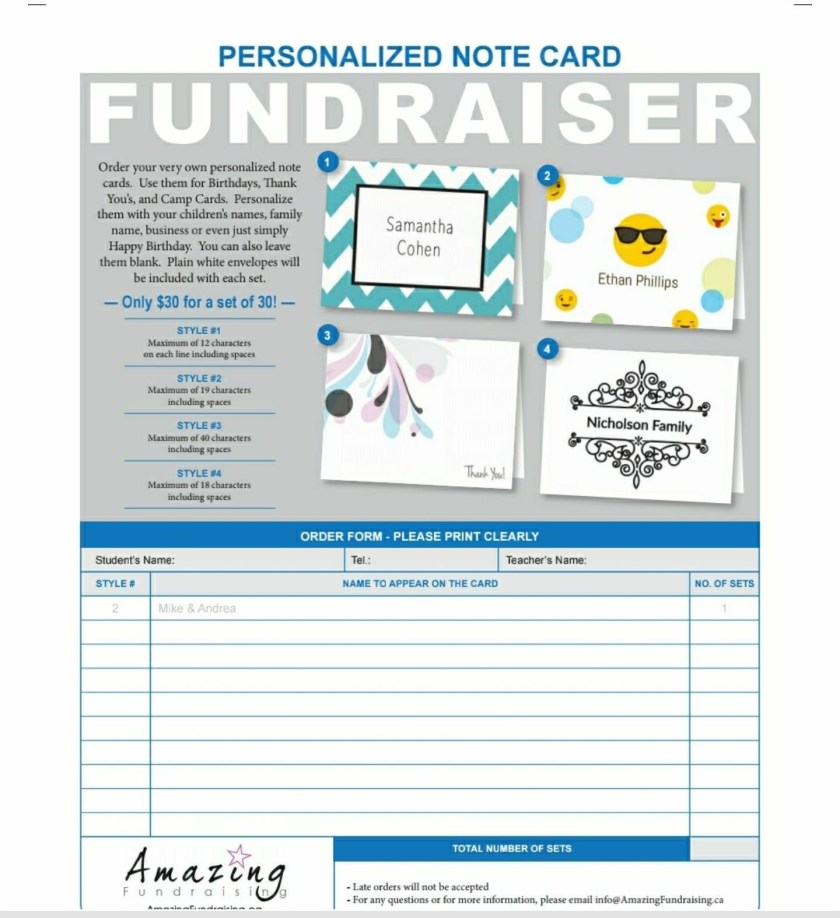 Card Fundraiser picture