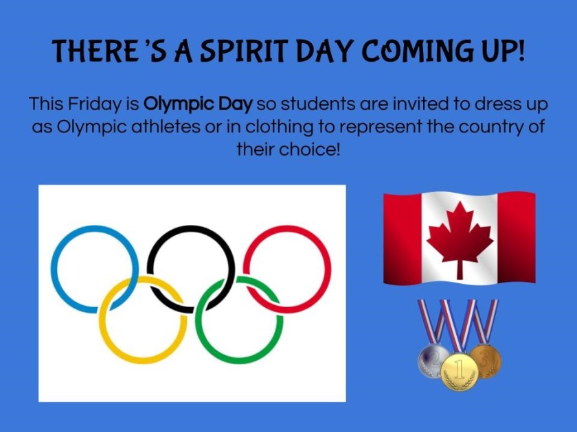 Spirit Day Friday Feb 9