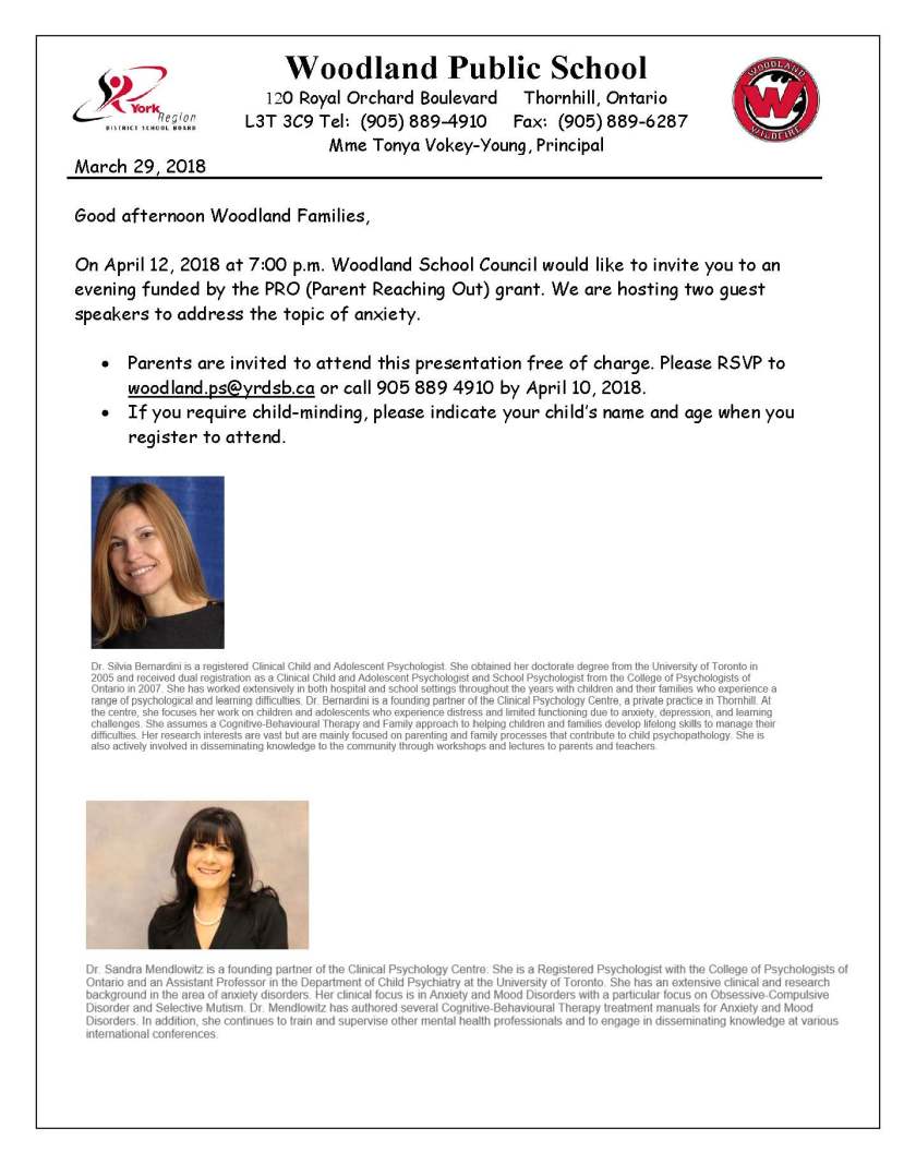 Pro Grant April 12 2018 at Woodland PS invitation Revisesd