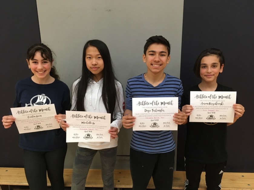 April Athletes of the Month