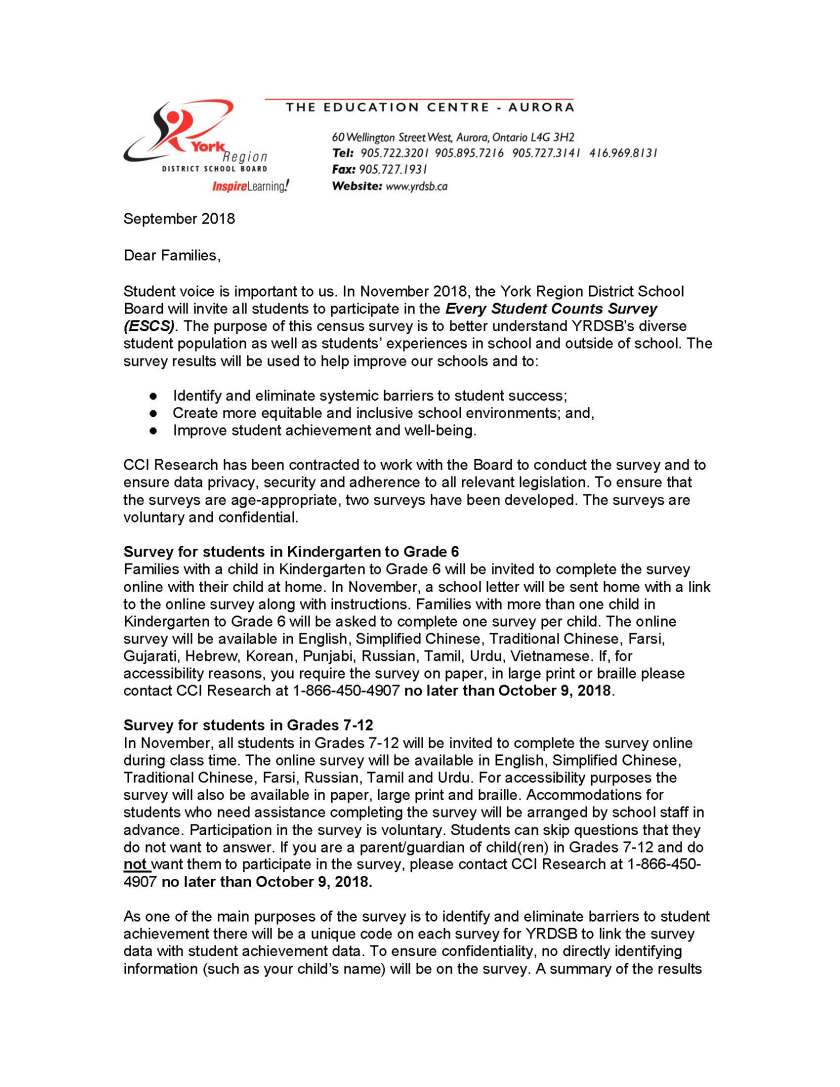 ESCS Survey - Letter to Families - September 2018_Page_1