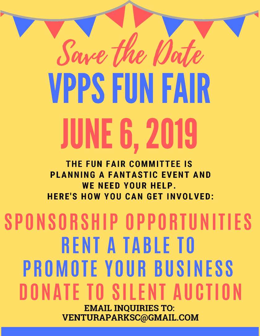 SAVE THE DATE FUN FAIR JUNE 6 2019