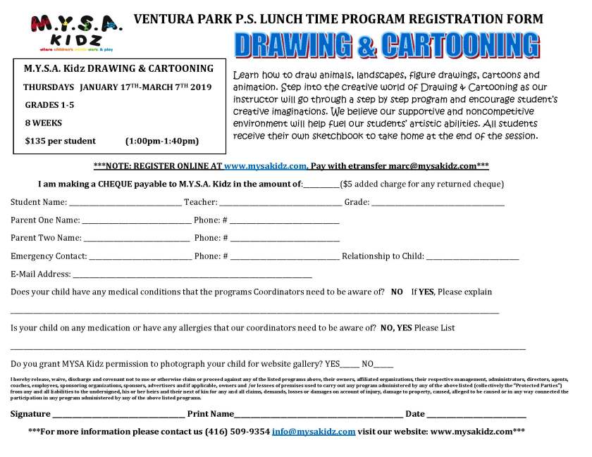 VENTURA PARK PS DRAWING REGISTRATION