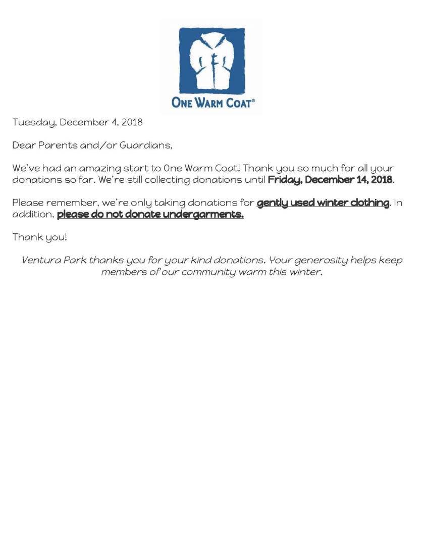 One Warm Coat Parent Letter-Update (1)