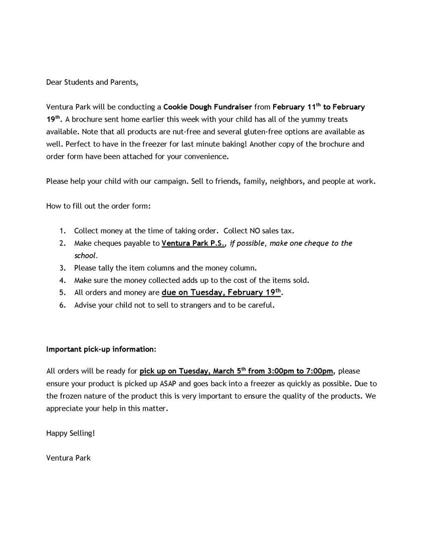 Cookie Dough Parent Letter - blog#2