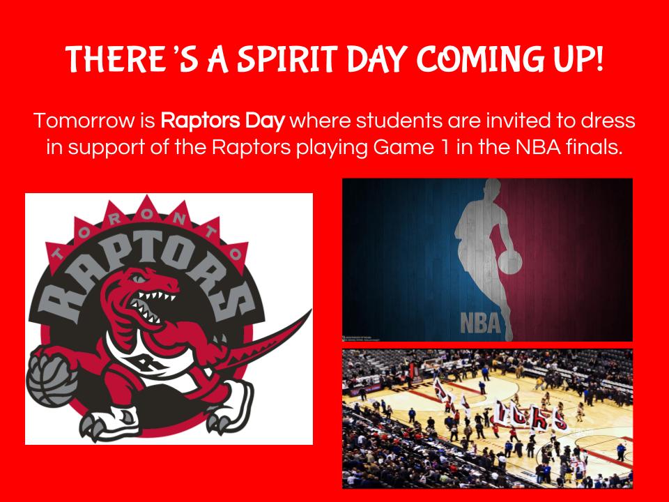 Spirit Day - Raptors Day