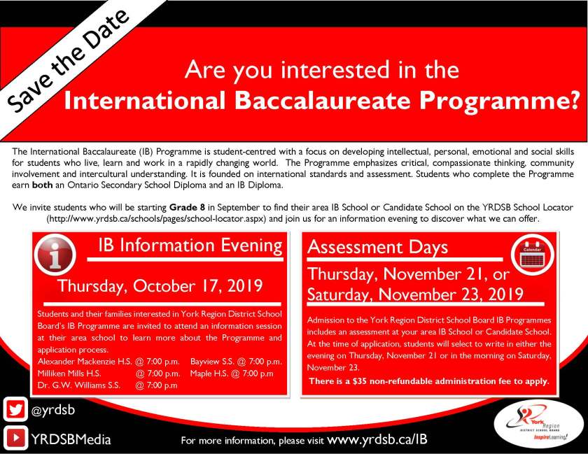 Save the Date - 2019-2020 School Year